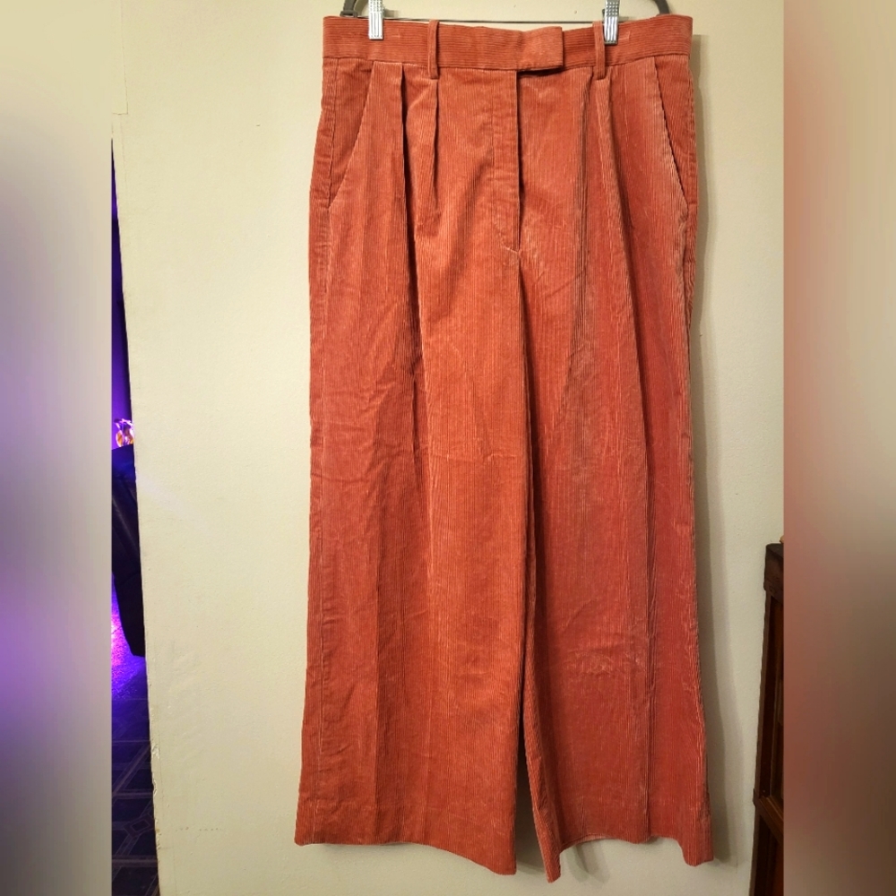 Banana Republic wide leg baggy trendy girly corduroy trousers women size 16S